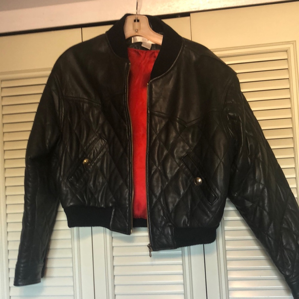 The Limited leather bomber jacket
